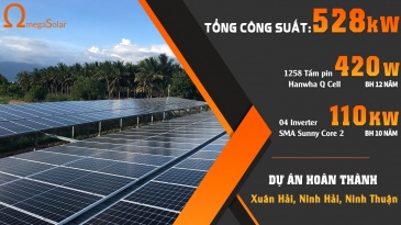 Dự Án Điện Năng Lượng Mặt Trời 528kW ở Tỉnh Ninh Thuận